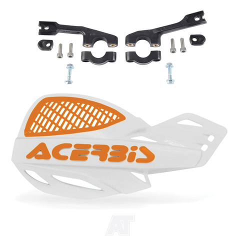 Acerbis Uniko Vented Handguards - White Orange
