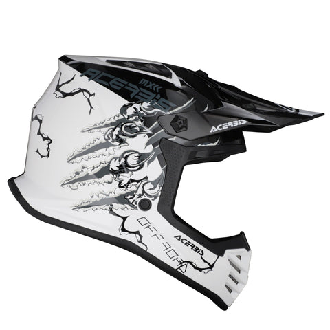 Acerbis Profile Kids Motocross Helmet - White Black