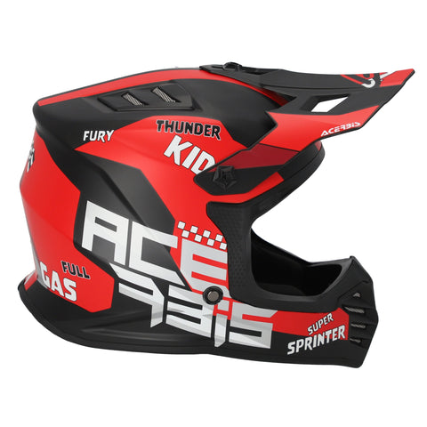 Acerbis Profile Kids Motocross Helmet - Black Red