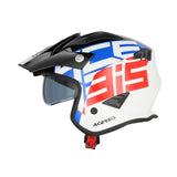 Acerbis Jet Aria Trials Helmet Bianco Blu Rosso