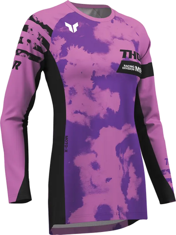 2026 Thor Women's Launchmode Bleach Jersey Black Orchid