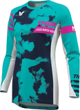 2026 Thor Women's Launchmode Bleach Jersey White Aqua