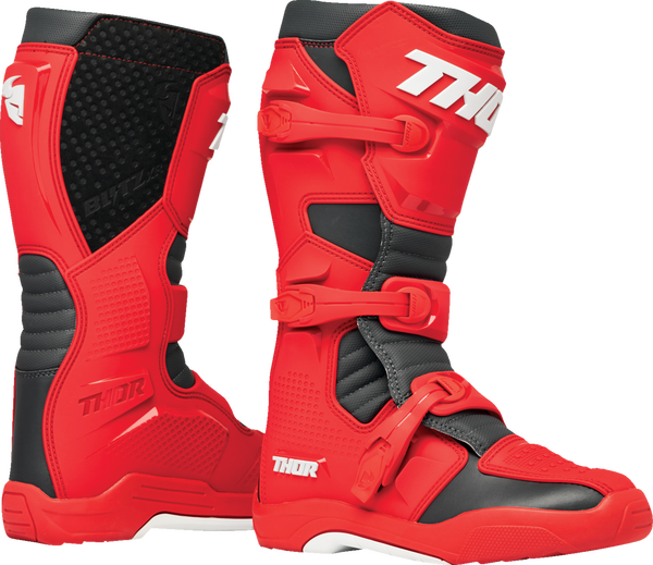 Thor Blitz XR Red Charcoal Motocross Boots – AT Motocross