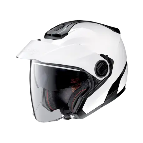 Nolan N40 5 Open Face Jet Metal White Motorcycle Helmet AT Motocross
