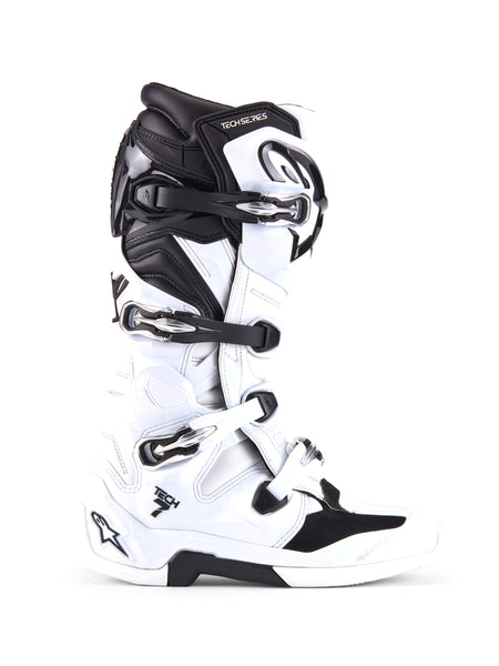 alpinestars TECH 7 ホワイト・ブラック 8 LEATT Alpinestars Tech 7 Motocross Boots White Black – AT Motocross