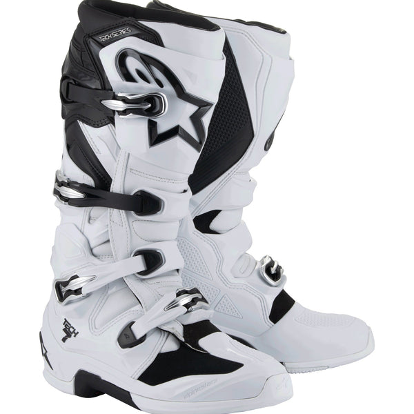 alpinestars TECH 7 ホワイト・ブラック 8 LEATT Alpinestars Tech 7 Motocross Boots White Black – AT Motocross