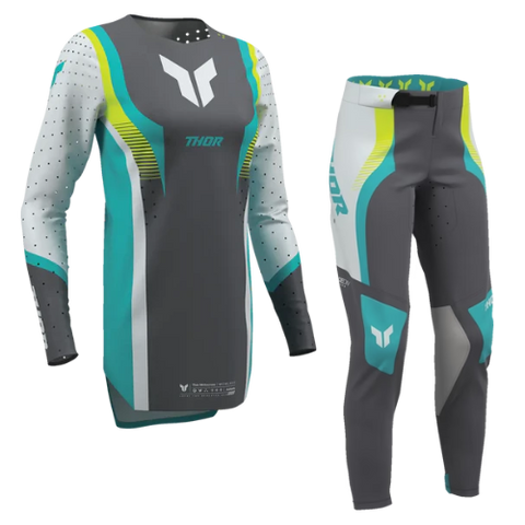 2026 Thor Sportmode Velocity Womens Kit Combo Grey Aqua