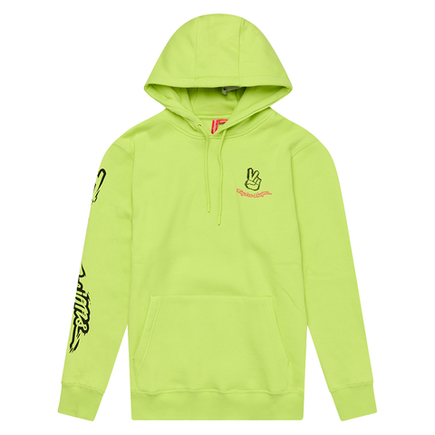 Troy Lee Designs Peace Out PO Hoodie - Glo Yellow