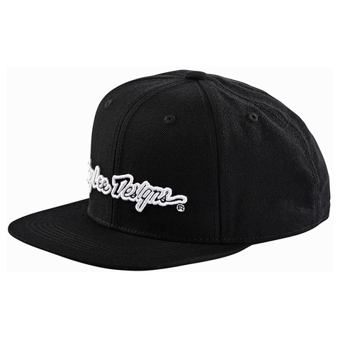 Troy Lee Design Signature Curved Snapback Cap Black