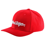 Troy Lee Design Signature Curved Snapback Cap Red
