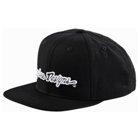 Troy Lee Designs Signature Curved Snapback Cap Black