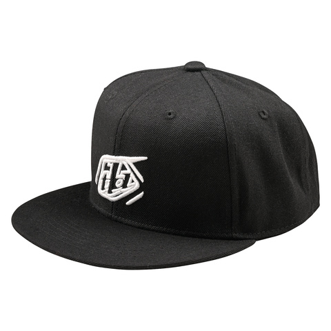 Troy Lee Designs Badge Flat Bill Snapback Cap - Black