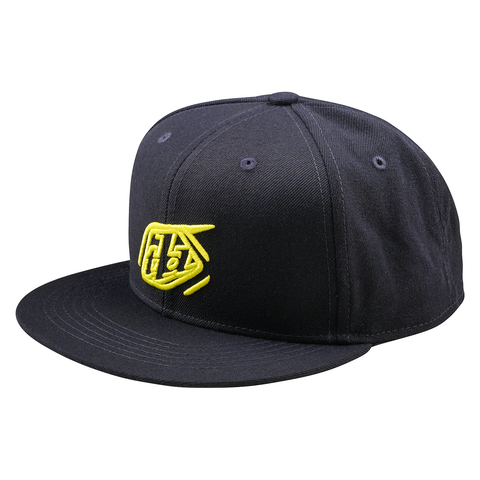 Troy Lee Designs Badge Flat Bill Snapback Cap - Navy