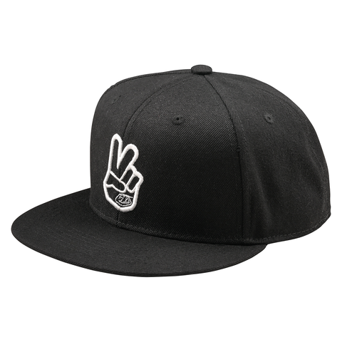 Troy Lee Designs Peace Flat Bill Snapback Cap - Black
