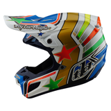 Troy Lee Designs SE5 Composite Rays Helmet - White Blue