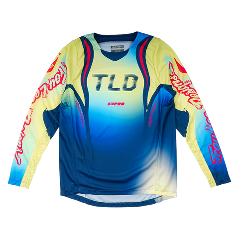 Troy Lee Designs GP PRO Youth Drip Jersey Glo - Yellow  Dark Navy