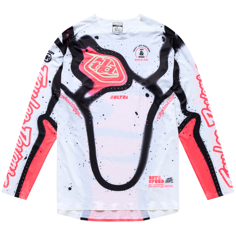 2026 Troy Lee Designs GP Pro Youth Membrane Jersey White / Infra Red