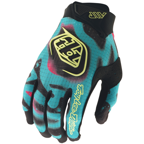 2026 Troy Lee Designs AIR Membrane Youth Gloves Black Flo Yellow