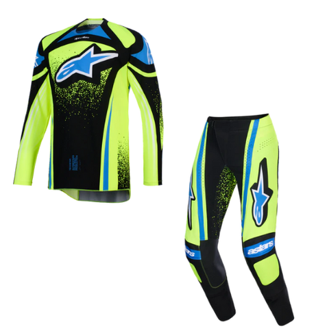 2026 Alpinestars Racer Nomur Kids Kit Combo - Dk Navy Yllw Fl Ucla Blue