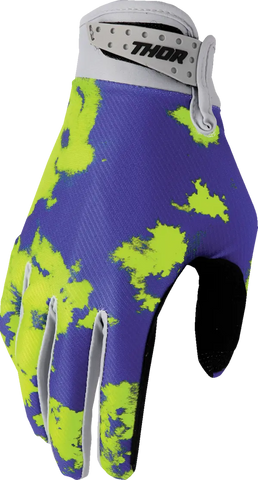 2026 Thor Glove Youth Launchmode Bleach Grey Acid