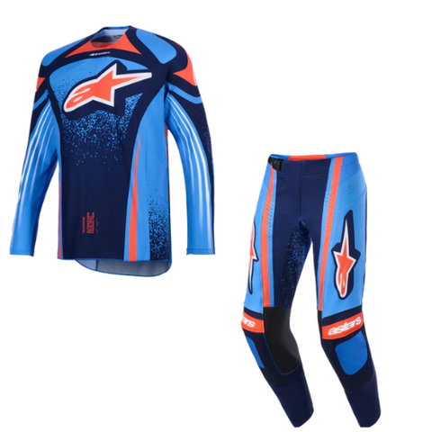 2026 Alpinestars Techstar Nomur Kit Combo - Dark Navy Orange UCLA Blue