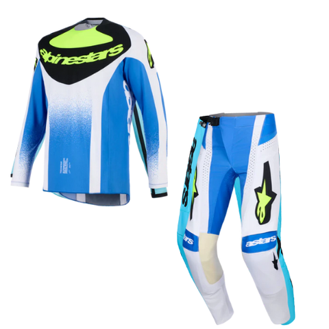 2026 Alpinestars Techstar Knif Kit Combo - Ucla Blue Black Yellow Fluo
