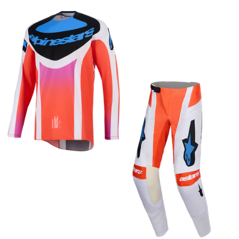 2026 Alpinestars Techstar Knif Kit Combo - Gray Orange Fluo Black