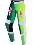 2026 Alpinestars Fluid Portl Youth Motocross Pants - Green White Black