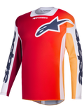 2026 Alpinestars Racer Portl Motocross Jersey - Red Light Gray Dark Gray