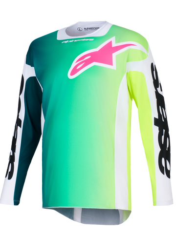 2026 Alpinestars Racer Portl Motocross Jersey - Green White Black