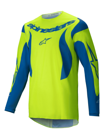 2025 Alpinestars Fluid Haul Motocross Jersey Yellow Fluo Blue