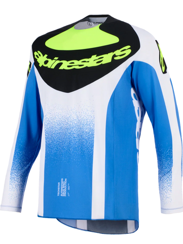 2026 Alpinestars Techstar Knif Motocross Jersey - Ucla Blue Black Yellow Fluo