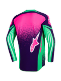 2026 Alpinestars Techstar Nomur Motocross Jersey - Deep Purple Green Pink Fluo