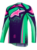 2026 Alpinestars Techstar Nomur Motocross Jersey - Deep Purple Green Pink Fluo