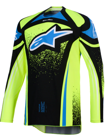 2026 Alpinestars Techstar Nomur Motocross Jersey - Dk Navy Yllw Fl Ucla Blue