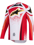 2026 Alpinestars Techstar Nomur Motocross Jersey - Light Gray Red Black