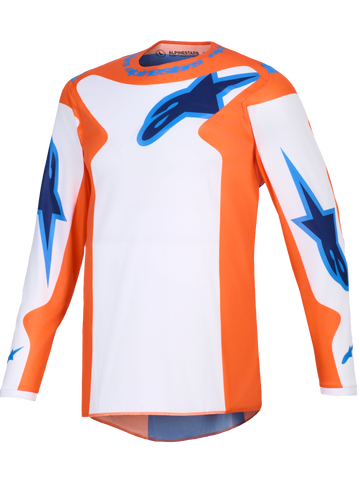 2026 Alpinestars Fluid Grid Motocross Jersey - Orange Ucla Blue