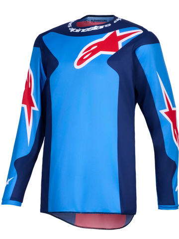 2026 Alpinestars Fluid Grid Motocross Jersey - Blue Red