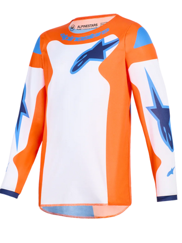 2026 Alpinestars Fluid Grid Youth Motocross Jersey - Orange Ucla Blue