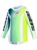2026 Alpinestars Fluid Portl Youth  Motocross Jersey - Green White Black