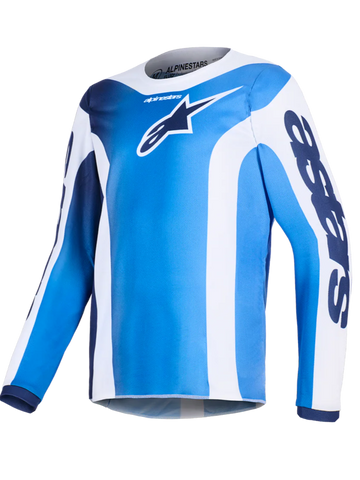 2026 Alpinestars Fluid Portl Youth  Motocross Jersey - Ucla Blue White