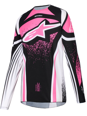 2026 Alpinestars Woman Stella Techstar Nomur Jersey - Black White Fuchsia