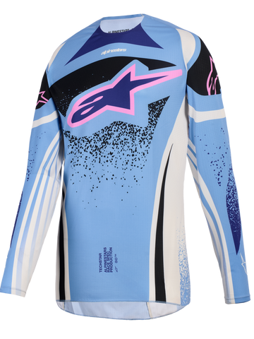 2026 Alpinestars Woman Stella Techstar Nomur Jersey - Light Blue Off White Black