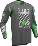 2026 Thor Jersey Launchmode Futura Charcoal Green