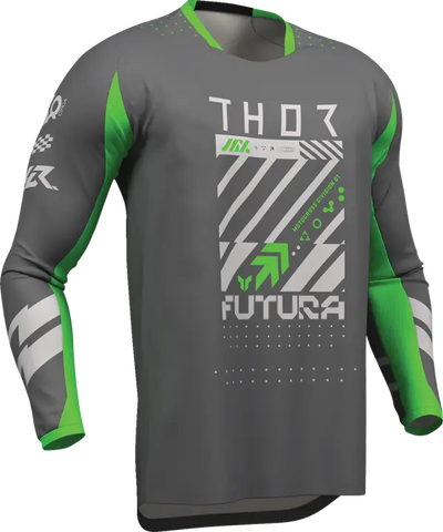 2026 Thor Jersey Launchmode Futura Charcoal Green