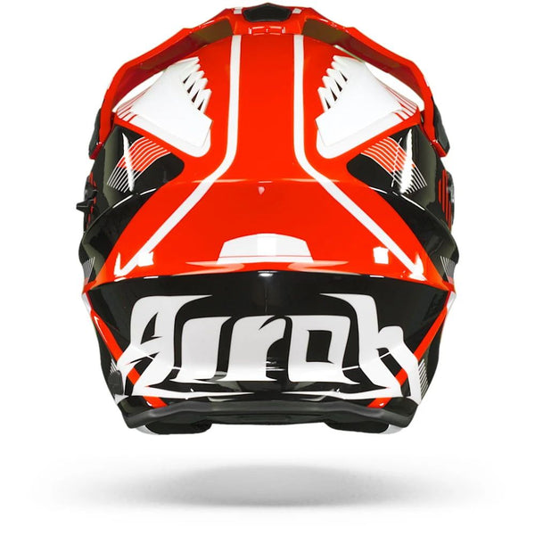 Casco Airoh Commander Boost rosso, nero e grigio opaco