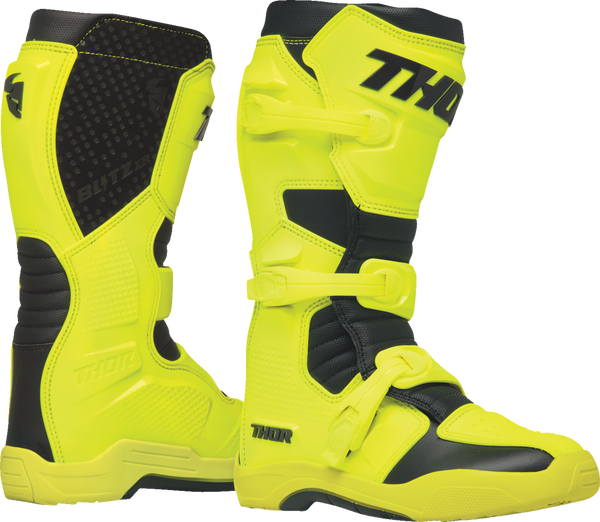 Thor Blitz XR Fluo Acid Black Motocross Boots – AT Motocross