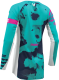 2026 Thor Women's Launchmode Bleach Jersey White Aqua