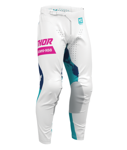 2026 Thor Launchmode Bleach Youth Pant White Aqua