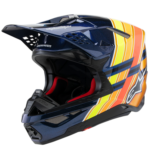 Alpinestars Helmet SM10 TLD Blue Orange Yellow Flo Red